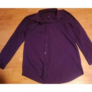 J. Ferrar Purple Plum Shirt Men's XL 34-35 Slim  22W x30L